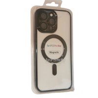 Магнитен MagSafe удароустойчив кейс за iPhone 15 PRO / Черен, снимка 1 - Калъфи, кейсове - 42432022
