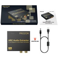 Цифров към аналогов аудио конвертор HDMI ARC аудио DAC 192KHz оптичен, снимка 6 - Аудиосистеми - 40954394