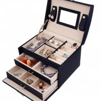 Луксозна кутия-куфар за бижута и козметика на три нива - код 1756, снимка 12 - Други - 34266165