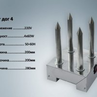 ПРОМО! Професионална Машина за хотдог Уред Хот-дог хот дог 4 шишa, снимка 5 - Друго търговско оборудване - 44363759