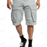 Мъжки едноцветни ежедневни карго панталони с много джобове, 5цвята - 023, снимка 5 - Къси панталони - 40810704