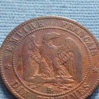 Рядка монета 10 сантима 1856г. Франция Наполеон трети за КОЛЕКЦИЯ 30217, снимка 4 - Нумизматика и бонистика - 42683254