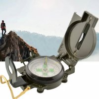 сгъваем компас метален за оцеляване военен компас туристически 1:25000, снимка 3 - Екипировка - 42081524