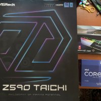 ASRock Z590 Taichi, Intel Z590 Mainboard - Sockel 1200, снимка 1 - Дънни платки - 41410830