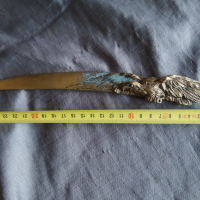 стар бронзов нож за писма, снимка 3 - Антикварни и старинни предмети - 36317848