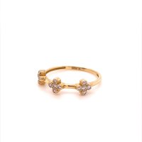 Златен дамски пръстен 1,49гр. размер:56 14кр. проба:585 модел:20128-6, снимка 3 - Пръстени - 42615780