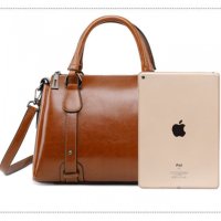 Дамска чанта Естествена кожа L.Brown 992, снимка 5 - Чанти - 40585002