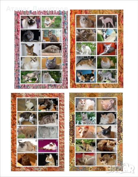 7 Чисти блока Фауна Котки 2010 от Тонго, снимка 1
