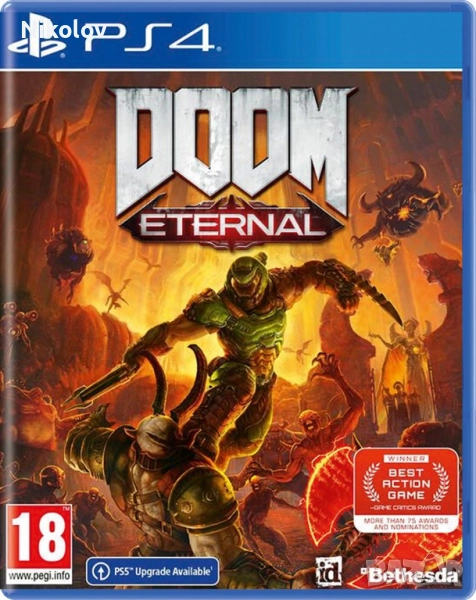 DOOM Eternal PS4 (Съвместима с PS5), снимка 1