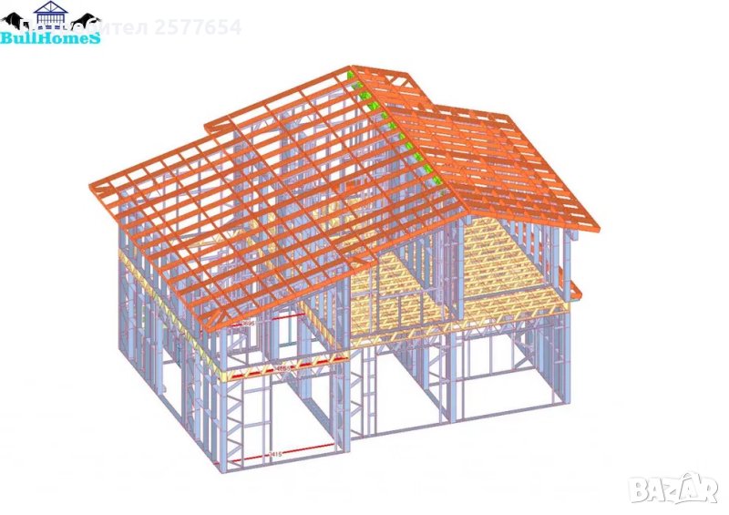 Къща,Бунгало,Преместваема къща,Сглобяеми къщи,Модулни,Жилищни-160,7м², снимка 1