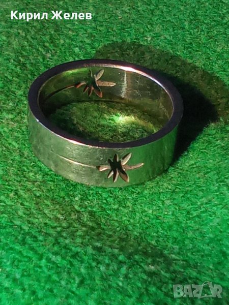 КРАСИВ МОДЕН НЕРЪЖДАЕМ СТОМАНЕН ПРЪСТЕН ТИП ХАЛКА 19628, снимка 1