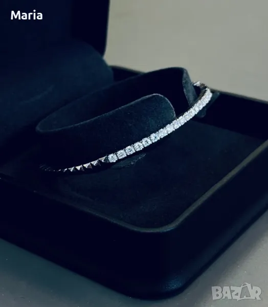 Луксозна гривна бяло злато и диаманти, снимка 1