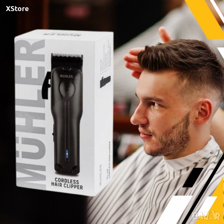 Машинка за подстригване Muhler MCL-05P – акумулаторна, 5W, неръждаеми ножчета, USB-C зареждане, снимка 1