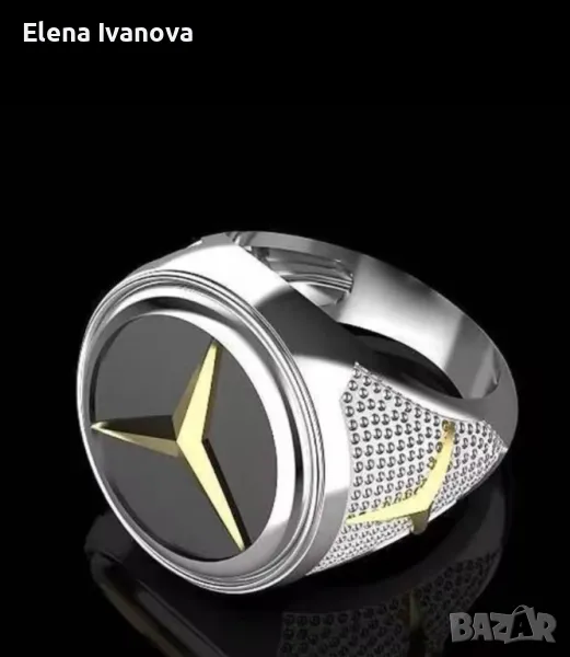 Пръстен Мерцедес от благородна стомана, снимка 1