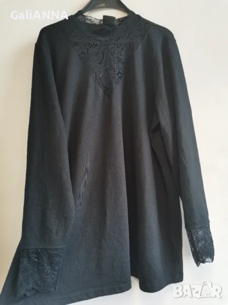 СТРАХОТНА ТУНИКА ФИНО ПЛЕТИВО С ДАНТЕЛА 3XL-4XL, снимка 1