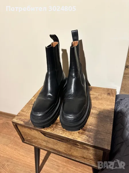 Кожени боти Zara, снимка 1