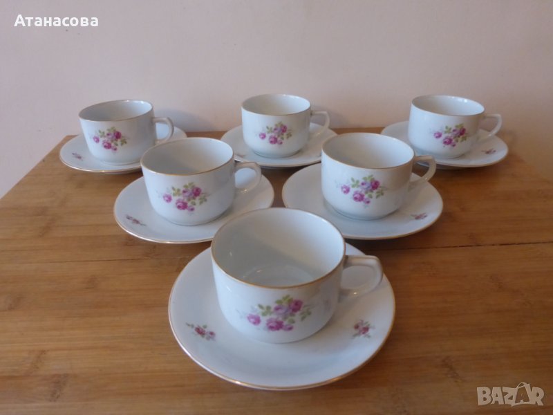 Чешки порцеланов сервиз за кафе 1960 г, снимка 1