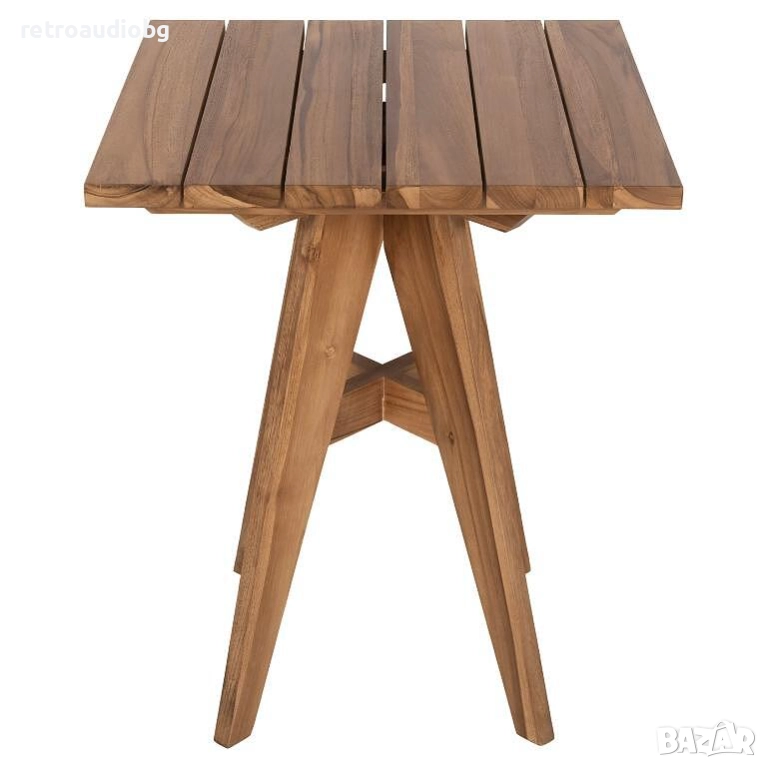 Градинска квадратна маса ЛЕО 60x60 масив тиково дърво, снимка 1