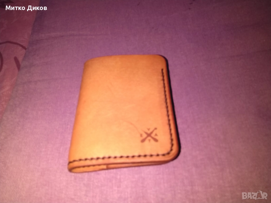 Ватев марково дебела кожа естествена кожа калъвче 102х75мм, снимка 1