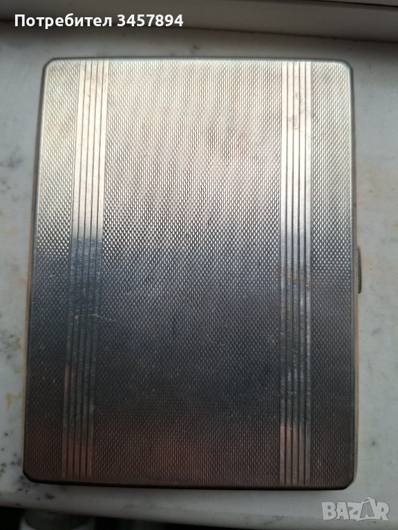 Английска Викторианска сребърна табакерер, снимка 1