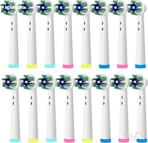 16бр. Глави/накрайници за ел. четки Oral B Precision/Cross/3D/Standard , снимка 1