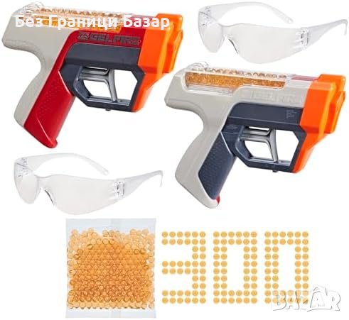 Нов Комплект Nerf Gelfire - 2 Бластера, 300 Патрона, за деца 14+ години , снимка 1