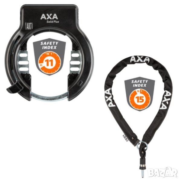 Ключалка За Рамка На Велосипед От Закалена Стомана С Цилиндър Против Пробиване И Верига, снимка 1