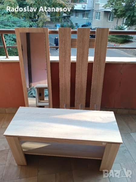 Комплект огледало ,закачалка и рафт за обувки , снимка 1