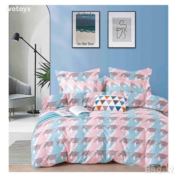 Двулицев спален комплект (размер за приста), 4 части - Модел WS15384, снимка 1