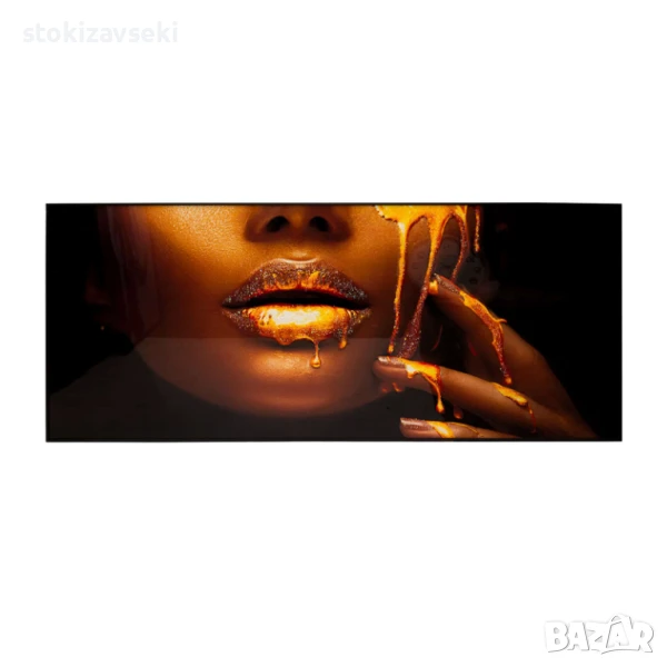 Картина Устни с кристали, 70*160см, снимка 1