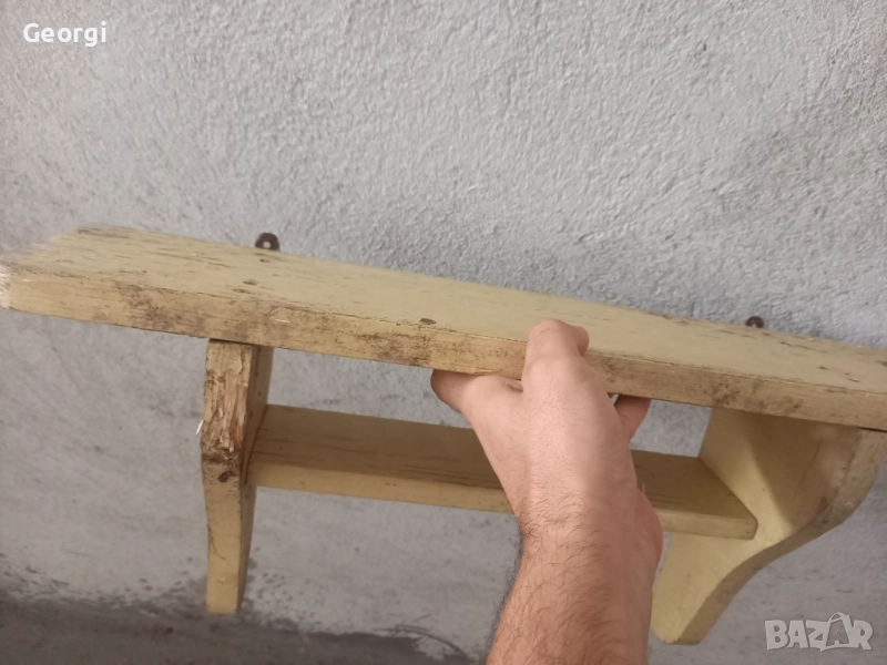 Старинна дървена етажерка размери 60х30х15, снимка 1