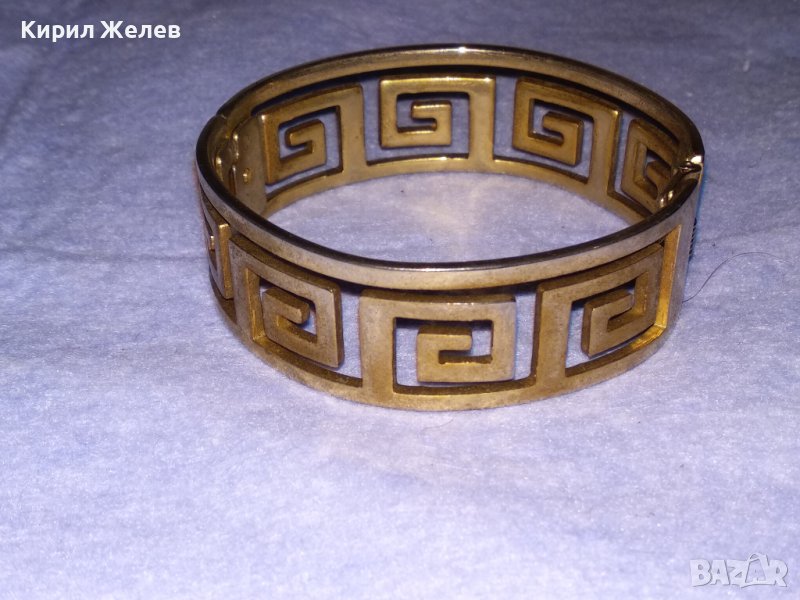 ПОЗЛАТЕНА АЖУРНА ВИНТИДЖ ГРИВНА от БЛАГОРОДНА НЕРЪЖДАЕМА СТОМАНА 38343, снимка 1