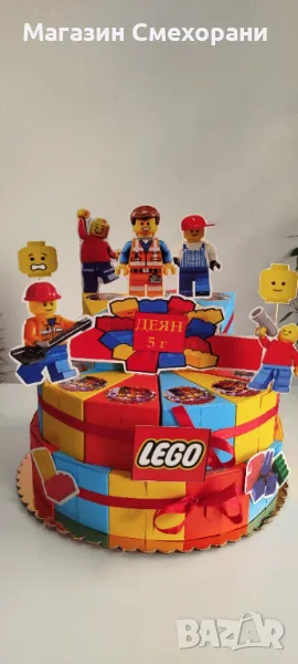Картонена торта Лего, снимка 1