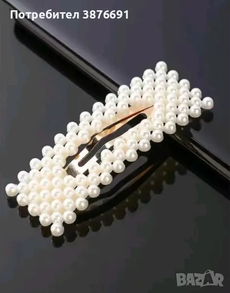 Елегантна фиба за коса френски стил с перли Chanel, снимка 1