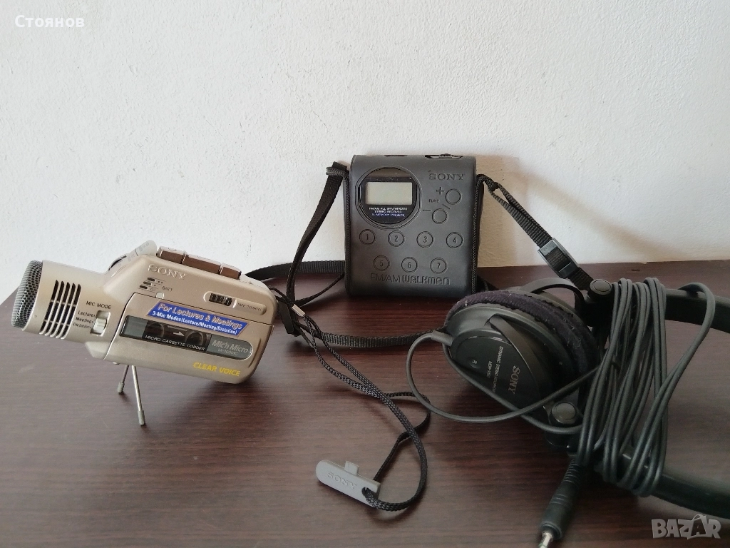 Диктофон SONY M-100MC: WALKMAN SONY SRF-M40W, снимка 1