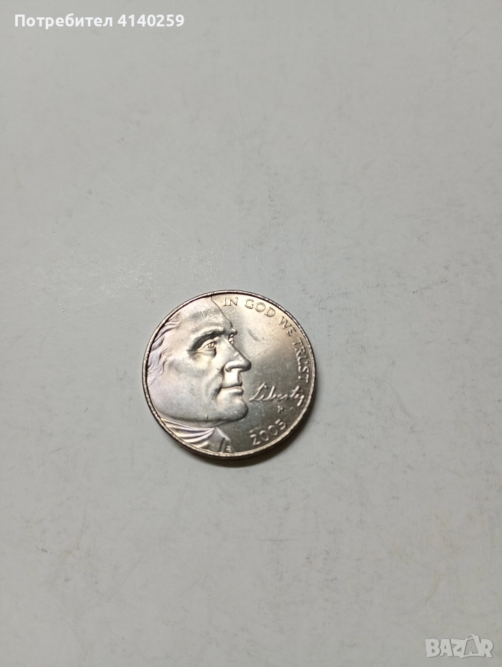 САЩ МОНЕТА 5 ЦЕНТА 2005 Г ЮБИЛЕЙНА , снимка 1