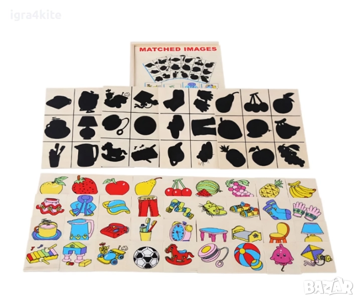 Игра на сенки Стем Монтесори Образователна асоциация и игра за памет, снимка 1