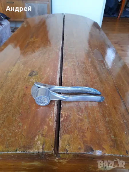 Стара алуминиева преса за чесън #22, снимка 1