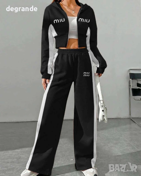 Черен Ватиран дамски комплект MiuMiu , снимка 1