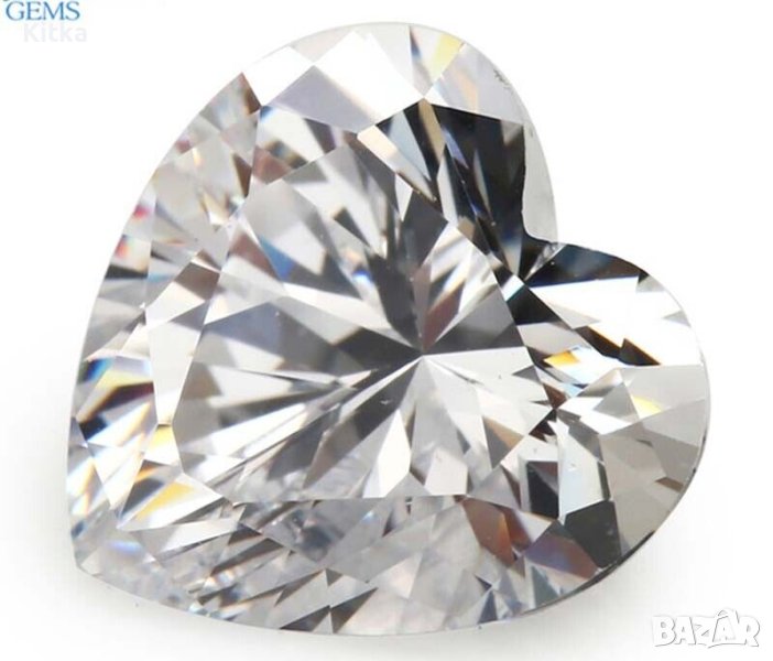 Красив циркон във форма на сърце, снимка 1