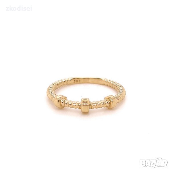 Златен дамски пръстен 2,49гр. размер:54 14кр. проба:585 модел:21880-4, снимка 1