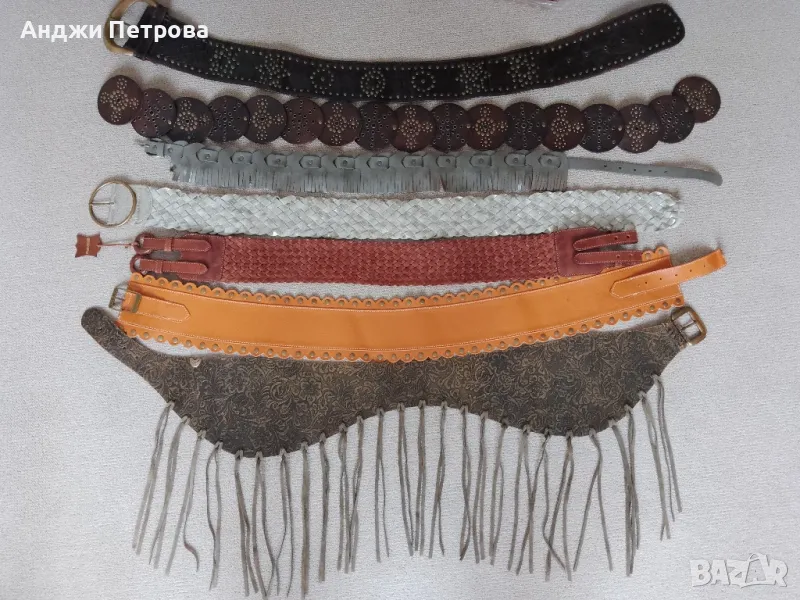 Нови широки колани от естествена кожа, снимка 1