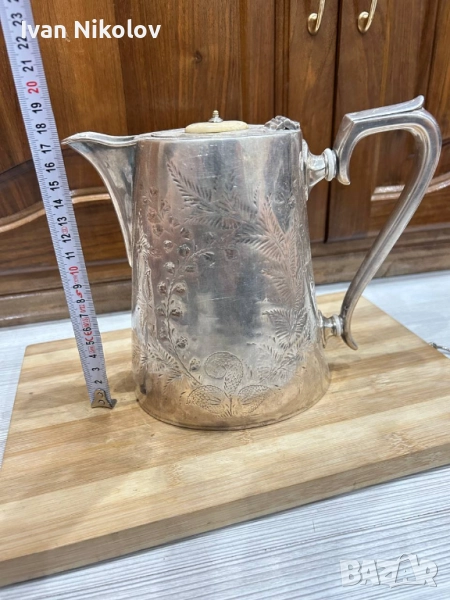 Голяма Посребрена кана Англия Маркировки началото на 20в, снимка 1