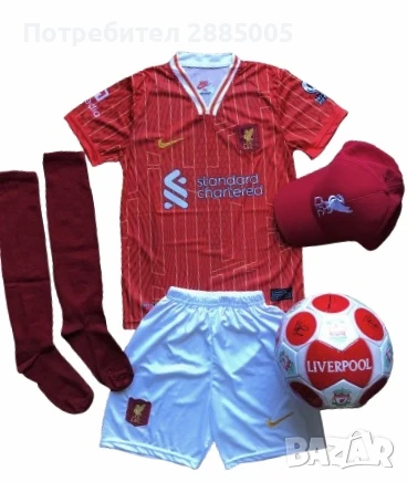 Детски Екип Ливърпул Liverpool Топка Шапка Калци, снимка 1