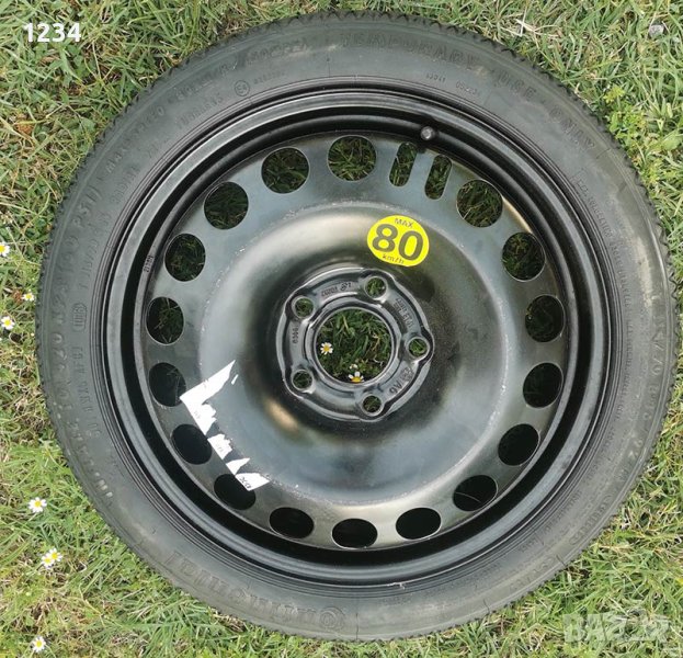 резервна гума с джанта тип патерица за OPEL, ALFA ROMEO, JEEP, SAAB 5x110 Ф65.1мм , снимка 1