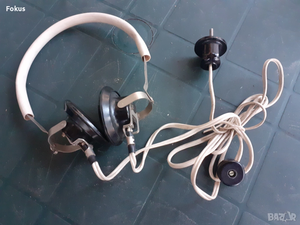 Стари български слушалки бакелит, снимка 1