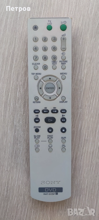 Дистанционно SONY DVD, снимка 1