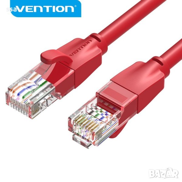 Vention Кабел LAN UTP Cat.6 Patch Cable - 2M Red - IBERH, снимка 1