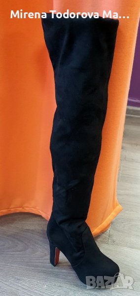 Велурен ботуш 37 номер. , снимка 1