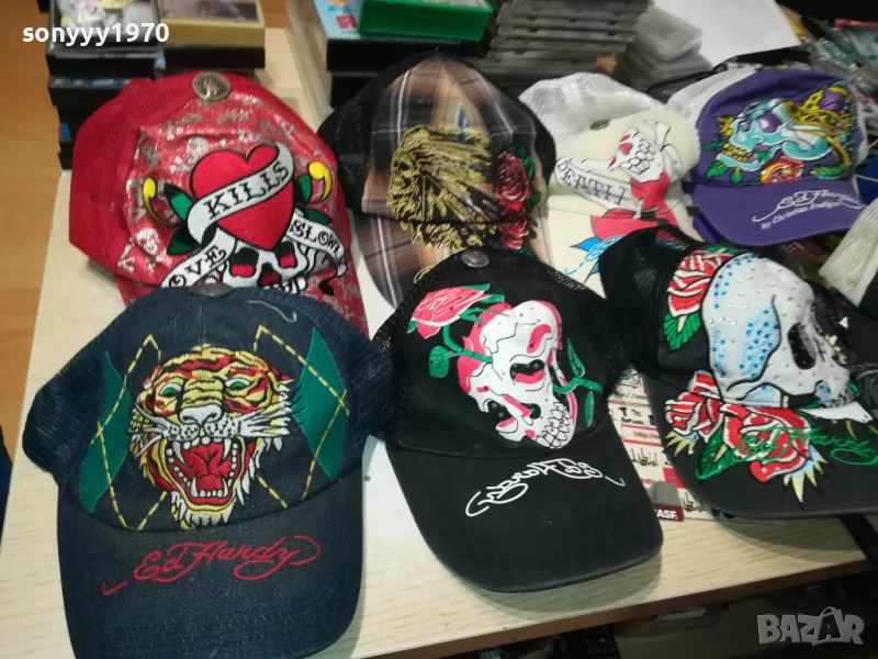 ED HARDY 45ЛВ ЗА 1БР-МАРКОВИ ШАПКИ 1608251619, снимка 1